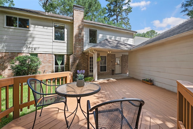 6207 Spring Creek Oaks Dr, Spring, TX 77379 - view of wooden deck