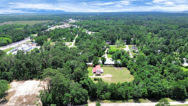 1576 Belle Terre Rd, Huffman, TX 77336 - aerial view of property and surrounding area featuring a heavily wooded area
