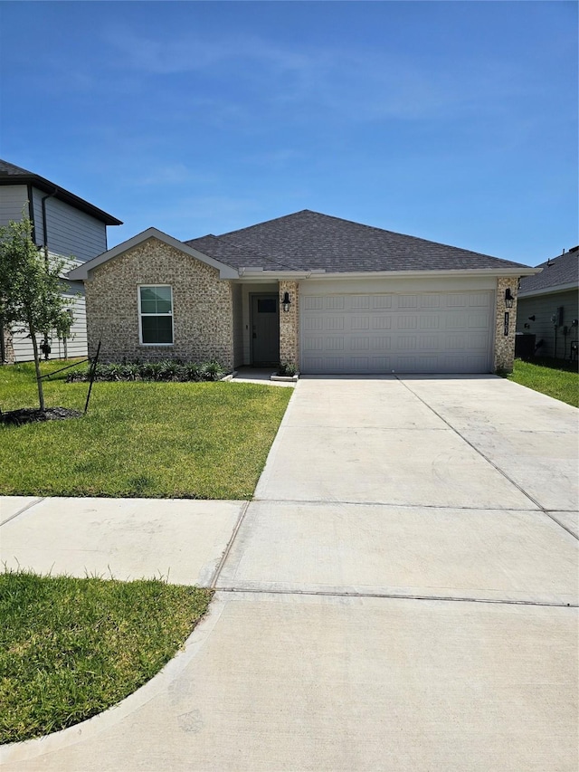 1307 Ricasoli Dr, Richmond, TX 77406 - single story home with a garage, concrete driveway, and brick siding