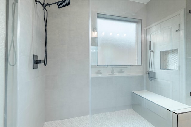 8926 Rollick Dr, Tomball, TX 77375 - bathroom with a tile shower