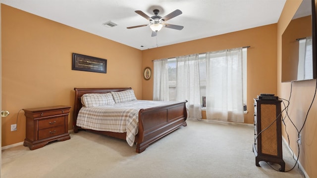 9618 Mystic Crossing Ct, Houston, TX 77065 - bedroom featuring light carpet, baseboards, and a ceiling fan