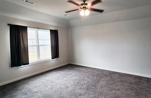 16342 Rockdale Landing Dr, Hockley, TX 77447 - spare room featuring carpet flooring, a ceiling fan, and baseboards