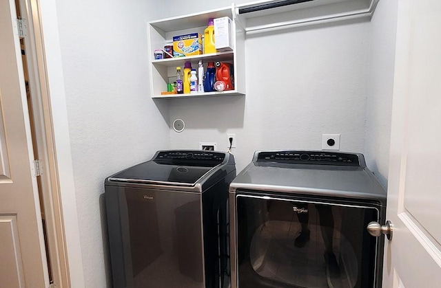 16342 Rockdale Landing Dr, Hockley, TX 77447 - laundry area with separate washer and dryer