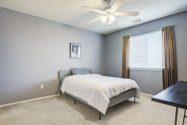 10911 Crosby Field Ln, Houston, TX 77034 - bedroom with light carpet, baseboards, and a ceiling fan