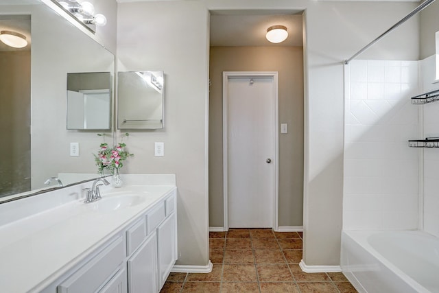 10911 Crosby Field Ln, Houston, TX 77034 - full bathroom with baseboards, vanity, and bathtub / shower combination