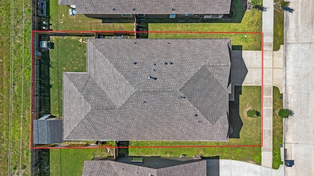 10750 Nathaniel Valley Path, Houston, TX 77016 - aerial view of property and surrounding area with property boundaries highlighted