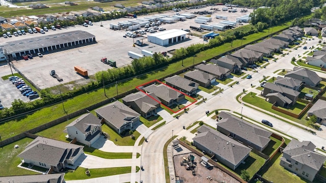 10750 Nathaniel Valley Path, Houston, TX 77016 - aerial view of residential area featuring property parcel outlined