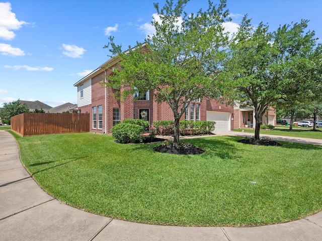 view of front of house featuring brick siding, a garage, and concrete driveway
