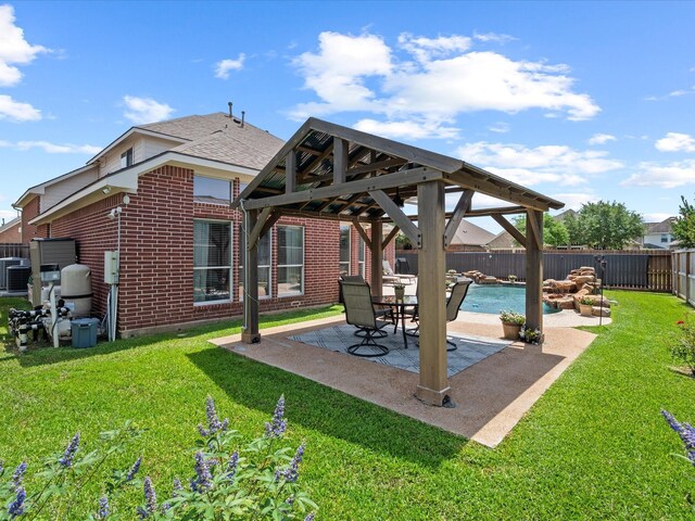 22603 Blanefield Ct, Tomball, TX 77375 - view of patio with a gazebo