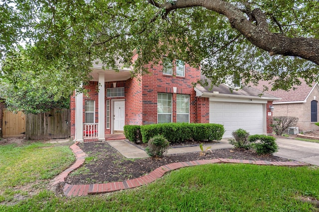 13111 Porter Meadow Ln, Houston, TX 77014 - view of front of property with brick siding, a garage, and concrete driveway