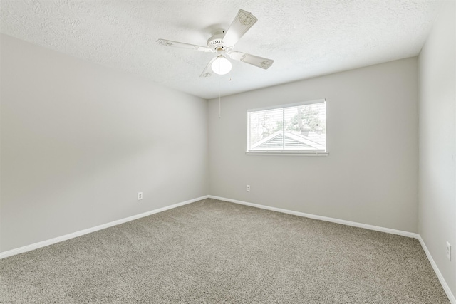 28902 Twisted Oak Dr, Shenandoah, TX 77381 - unfurnished room featuring carpet floors, a ceiling fan, a textured ceiling, and baseboards