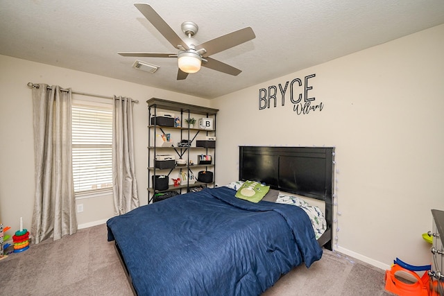 13907 Pawnee Trails Dr, Cypress, TX 77429 - bedroom featuring carpet flooring, baseboards, and a ceiling fan