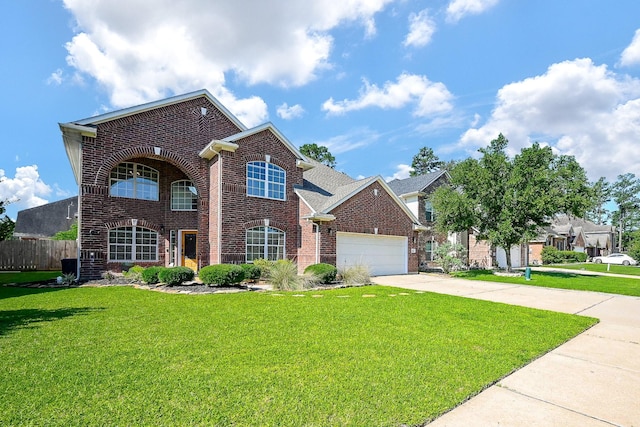 13907 Pawnee Trails Dr, Cypress, TX 77429 - traditional-style house featuring brick siding, concrete driveway, and an attached garage