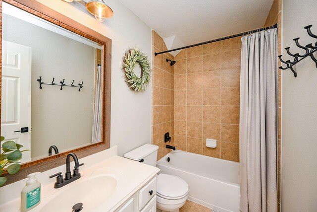 13907 Pawnee Trails Dr, Cypress, TX 77429 - full bath with toilet, shower / tub combo with curtain, and vanity