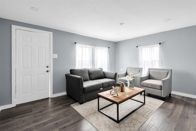 1016 Apache St, Houston, TX 77022 - living room featuring healthy amount of natural light, baseboards, and wood finished floors