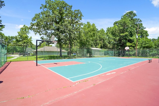 6123 Cypress Way Dr, Magnolia, TX 77354 - view of basketball court with community basketball court and fence
