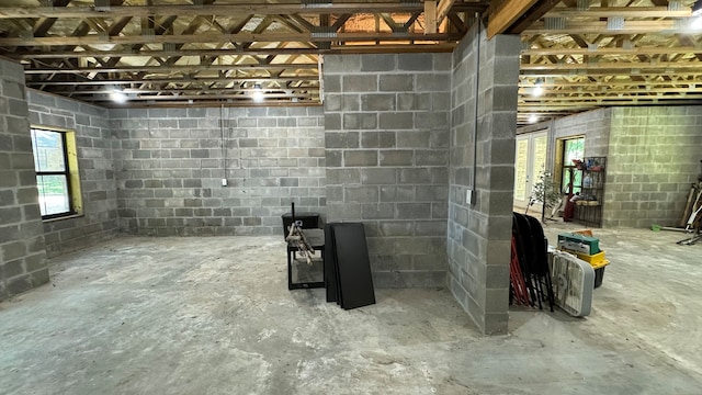 4818 Lake Village Dr, Fulshear, TX 77441 - below grade area with concrete block wall