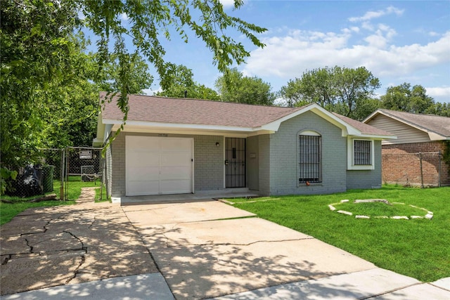 11750 Murr Way, Houston, TX 77048 - single story home with concrete driveway, brick siding, an attached garage, and a shingled roof