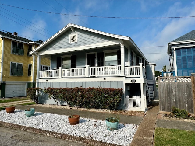 711 17th St, Galveston, TX 77550 - view of front of home with fence