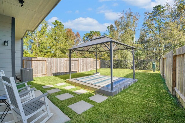 477 Long Leaf Pine Dr, Montgomery, TX 77316 - view of yard with a gazebo and central air condition unit