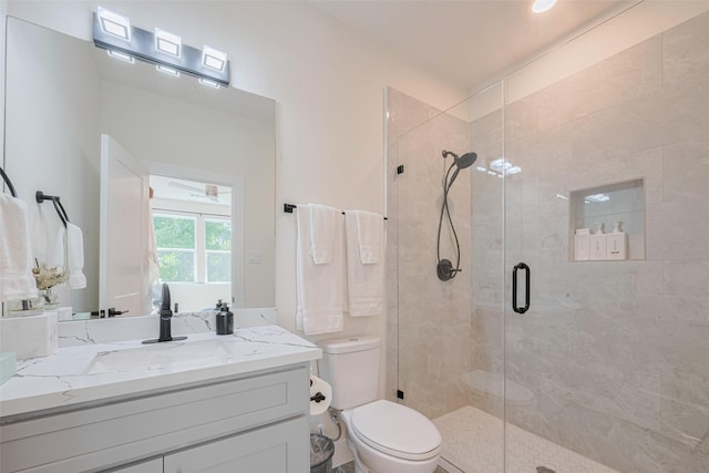 2909 Nagle St, Houston, TX 77004 - bathroom with a stall shower, toilet, and vanity