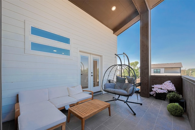 2909 Nagle St, Houston, TX 77004 - view of patio with outdoor lounge area and french doors