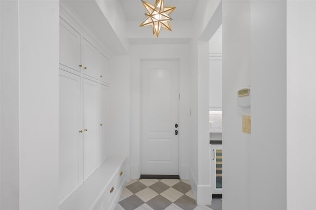 2804 Robinhood St, West University Place, TX 77005 - mudroom with a chandelier and light flooring