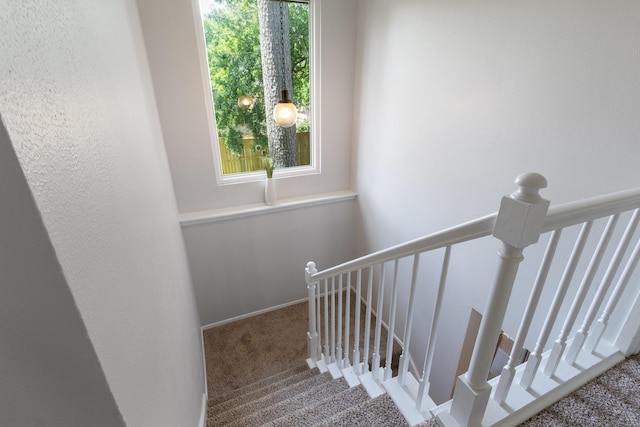 4315 Stallion Brook Ln, Spring, TX 77388 - stairway featuring carpet