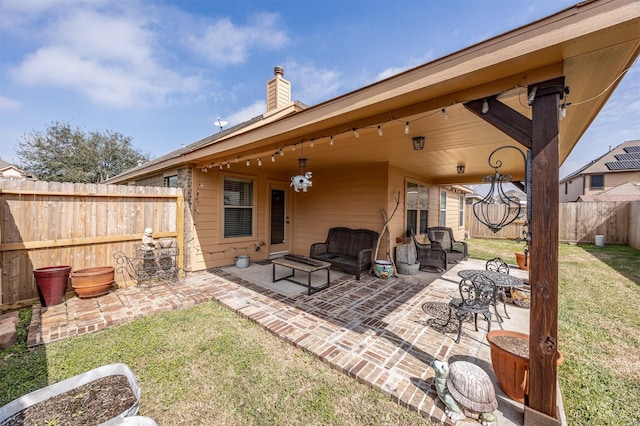 4818 Connor Dr, Baytown, TX 77521 - view of patio / terrace featuring an outdoor living space