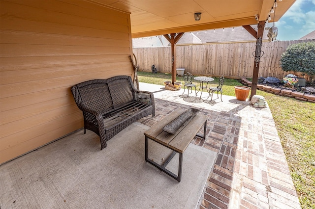 4818 Connor Dr, Baytown, TX 77521 - view of patio / terrace with fence