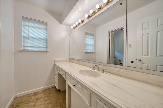 7838 Vickijohn Dr, Houston, TX 77071 - bathroom with vanity and baseboards