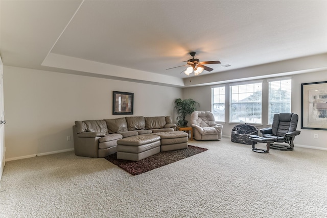 1753 Cranston Grove Dr, Dickinson, TX 77539 - carpeted living area featuring ceiling fan and baseboards