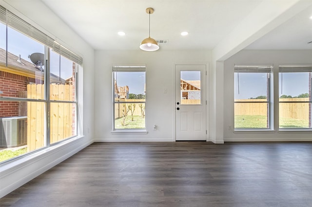 21511 Pepperberry Trl, Spring, TX 77388 - entryway featuring plenty of natural light, wood finished floors, and recessed lighting