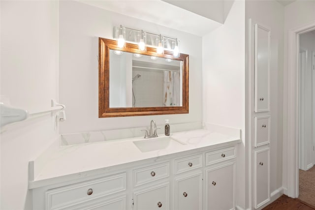 8223 Bairnsdale Ln, Houston, TX 77070 - full bathroom with vanity and curtained shower