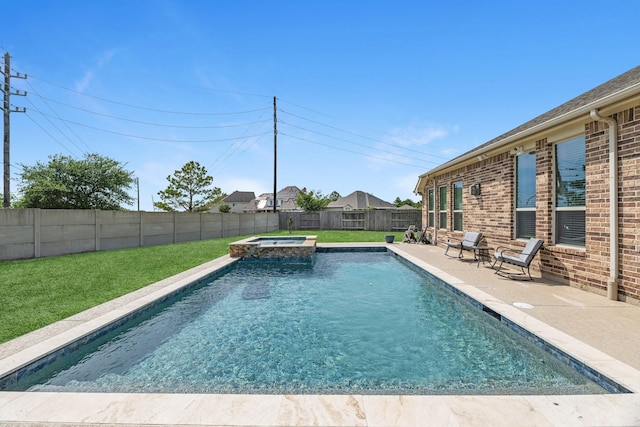 20735 Cactus Lake Ln, Richmond, TX 77407 - view of pool with a patio area and a pool with connected hot tub