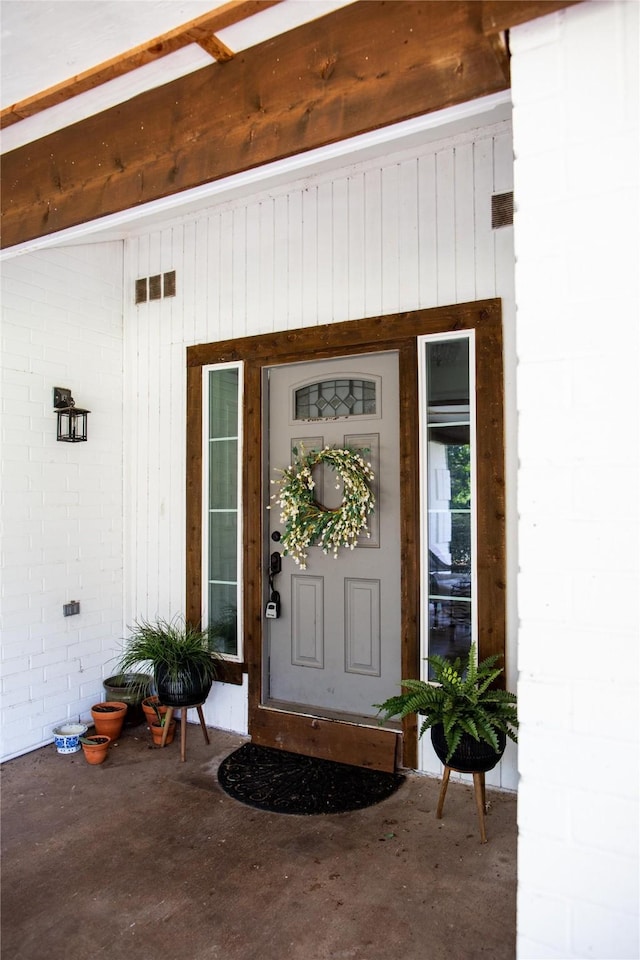 14902 Bernard Timbers Dr, East Bernard, TX 77435 - entrance to property featuring concrete block siding