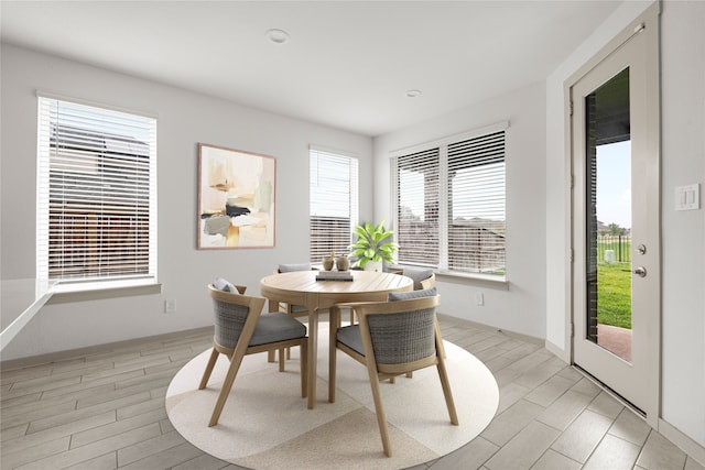 view of dining space