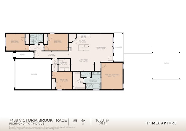 7438 Victoria Brook Trce, Richmond, TX 77407 - property floor plan