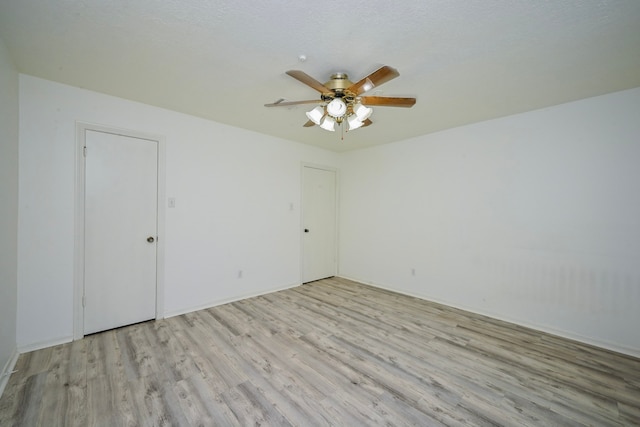 7735 Quail Meadow Dr, Houston, TX 77071 - spare room featuring light wood-type flooring and a ceiling fan