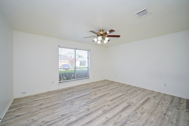 7735 Quail Meadow Dr, Houston, TX 77071 - spare room featuring light wood-type flooring and ceiling fan