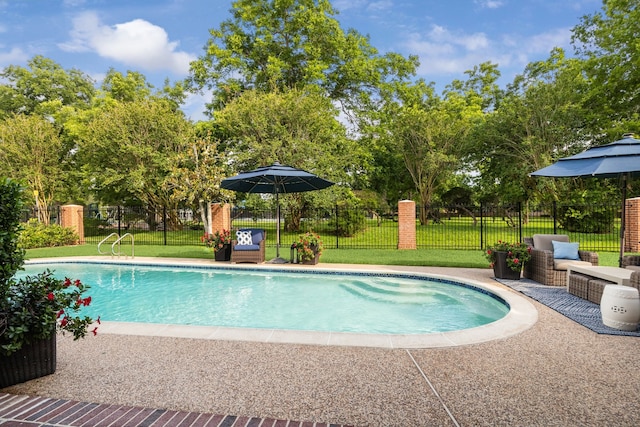 51 Dartmoor Ct, Sugar Land, TX 77479 - view of swimming pool featuring view of scattered trees