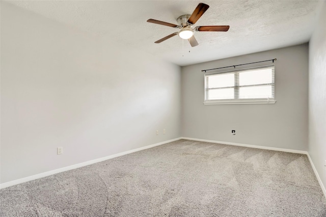 6202 Arcadian Shores Dr, Houston, TX 77084 - carpeted spare room featuring a ceiling fan, baseboards, and a textured ceiling