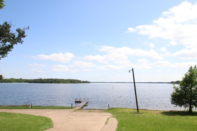 606 County Road 1947, Yantis, TX 75497 - water view with a dock and a boat ramp