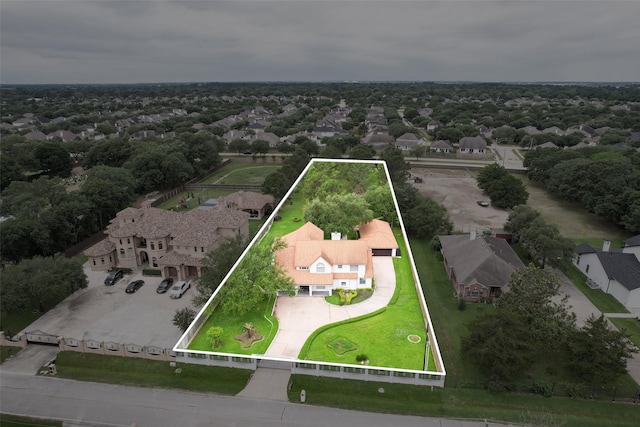 4603 Joyce Blvd, Houston, TX 77084 - aerial perspective of suburban area with property boundaries highlighted