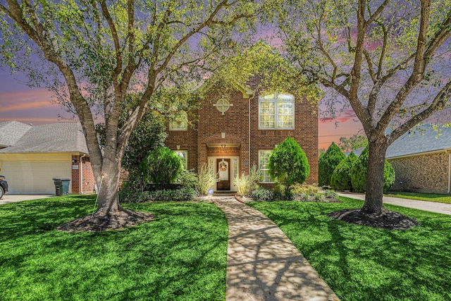 11018 Jadestone Creek Ln, Cypress, TX 77433 - traditional-style house featuring brick siding and a front lawn