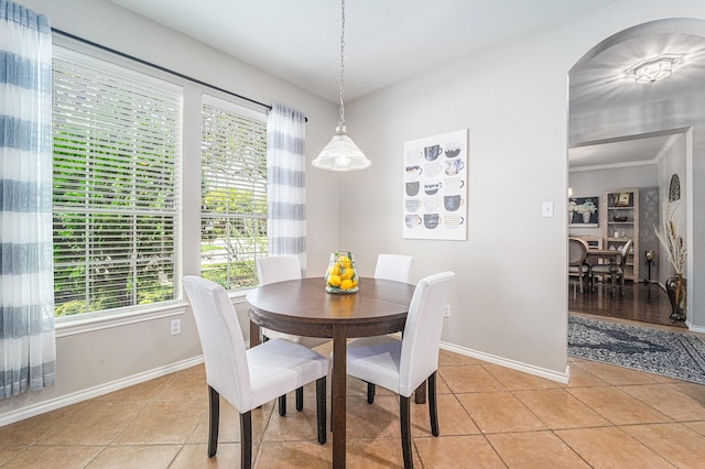 11018 Jadestone Creek Ln, Cypress, TX 77433 - dining space featuring light tile patterned flooring and baseboards