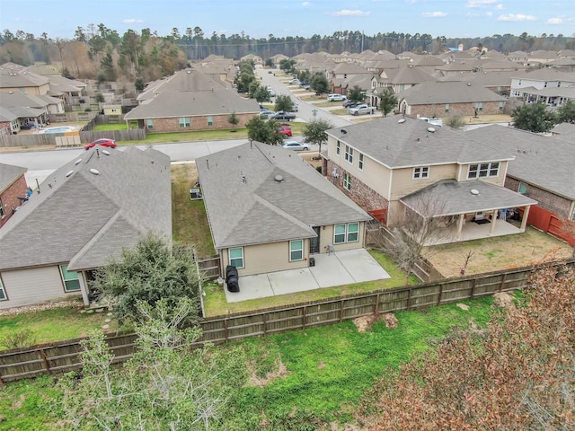 aerial view of residential area