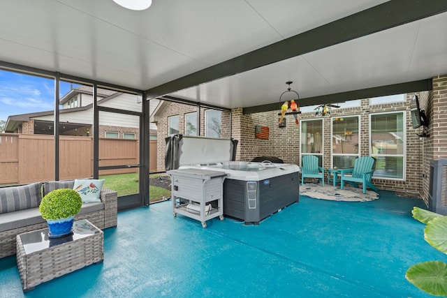 202 Bentwater Ln, Clute, TX 77531 - sunroom featuring an outdoor hangout area and plenty of natural light