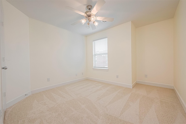 3722 Main Poplar Dr, Houston, TX 77025 - spare room featuring light carpet, ceiling fan, and baseboards