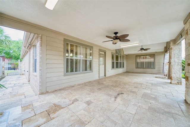 7810 Broken Arrow St, Baytown, TX 77521 - view of patio / terrace with ceiling fan
